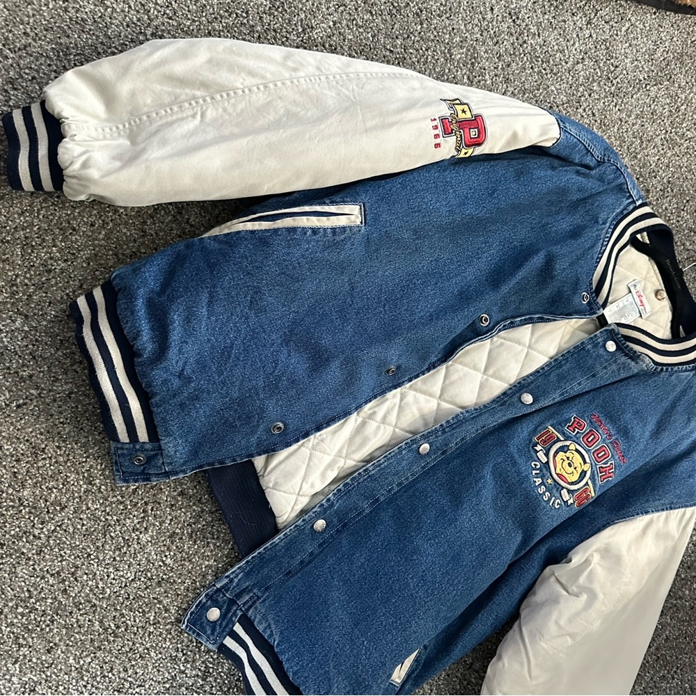 Vintage 1966 Winnie the Pooh college Jean jacket. Just such a unique coat.